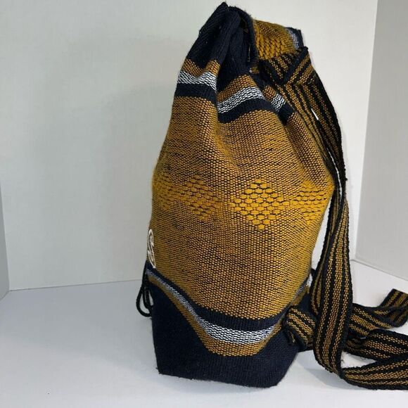 New Orleans Saints Multi-Color Woven Drawstring Backpack Tote Sack Football - Picture 6 of 9